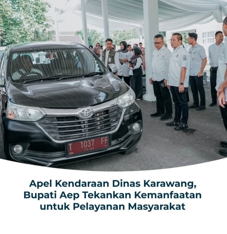 Pelaksanaan Apel Kendaraan Dinas Kabupaten Karawang, Bupati Aep Tekankan Kemanfaatan untuk Pelayanan Masyarakat