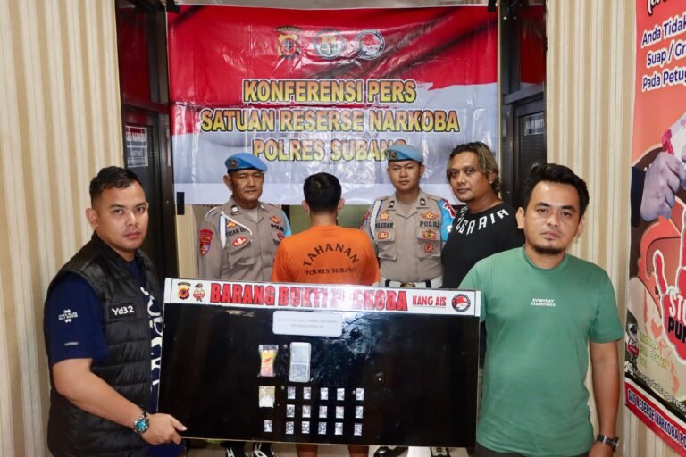 polres Subang Gelar Perkara Penyalahgunaan Narkotika Jenis Sabu, Seorang Pelaku Ditetapkan Sebagai Tersangka