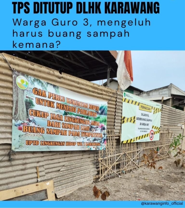 Warga Keluhkan Sampah Tak Terurus usai TPS Ditutup, DLHK Karawang Disebut Gagal Antisipasi