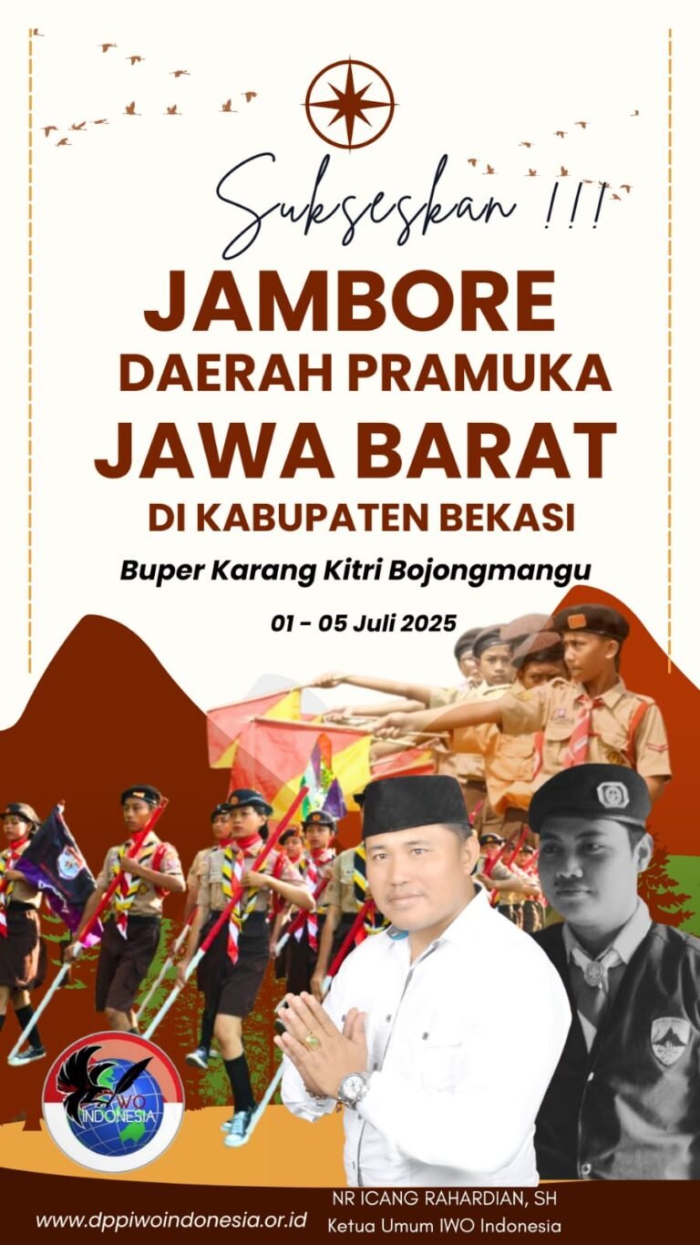 IWO Indonesia Siap Sukseskan Jambore Daerah Pramuka Jawa Barat di Bojongmangu, Bekasi