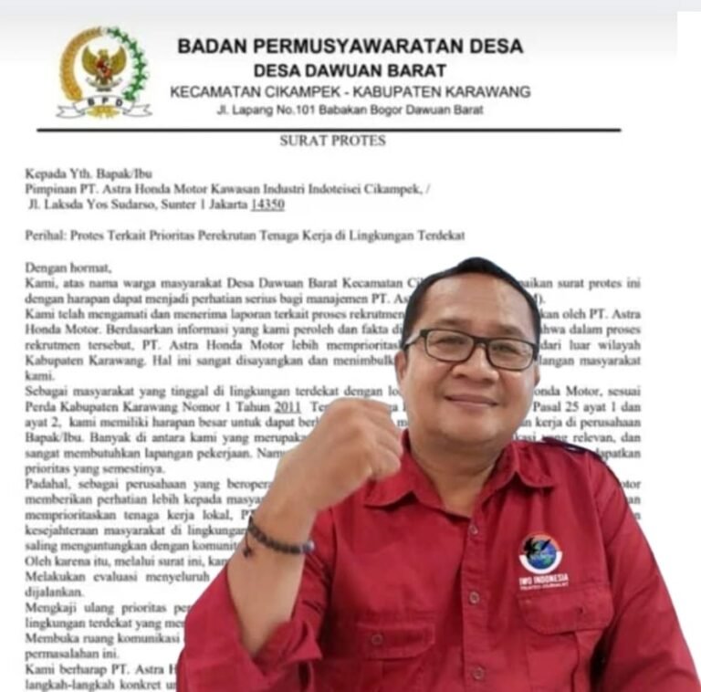 Masyarakat Menjerit, PT AHM Disorot karena Rekrut Pekerja Non-KTP Karawang di Tengah Pengangguran Tinggi
