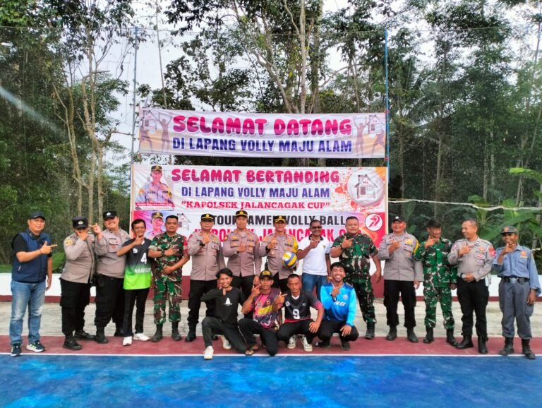 Gelorakan Semangat Bhayangkara ke-79, Kapolsek Jalan Cagak Buka Turnamen Volley ball “Kapolsek Cup”