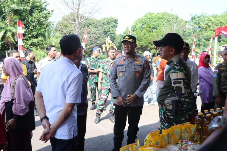 Teleconference Gerakan Pangan Murah Serentak di 7.285 Kecamatan, Kapolres Subang Hadiri Kegiatan