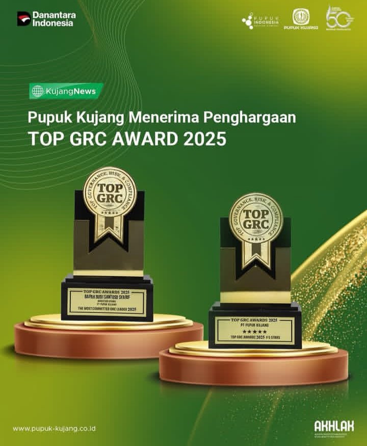 Pupuk Kujang Raih Dua Penghargaan Bergengsi di TOP GRC Awards 2025